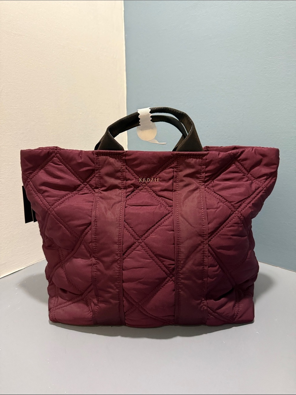 Kedzie Quilted Tote in Plum